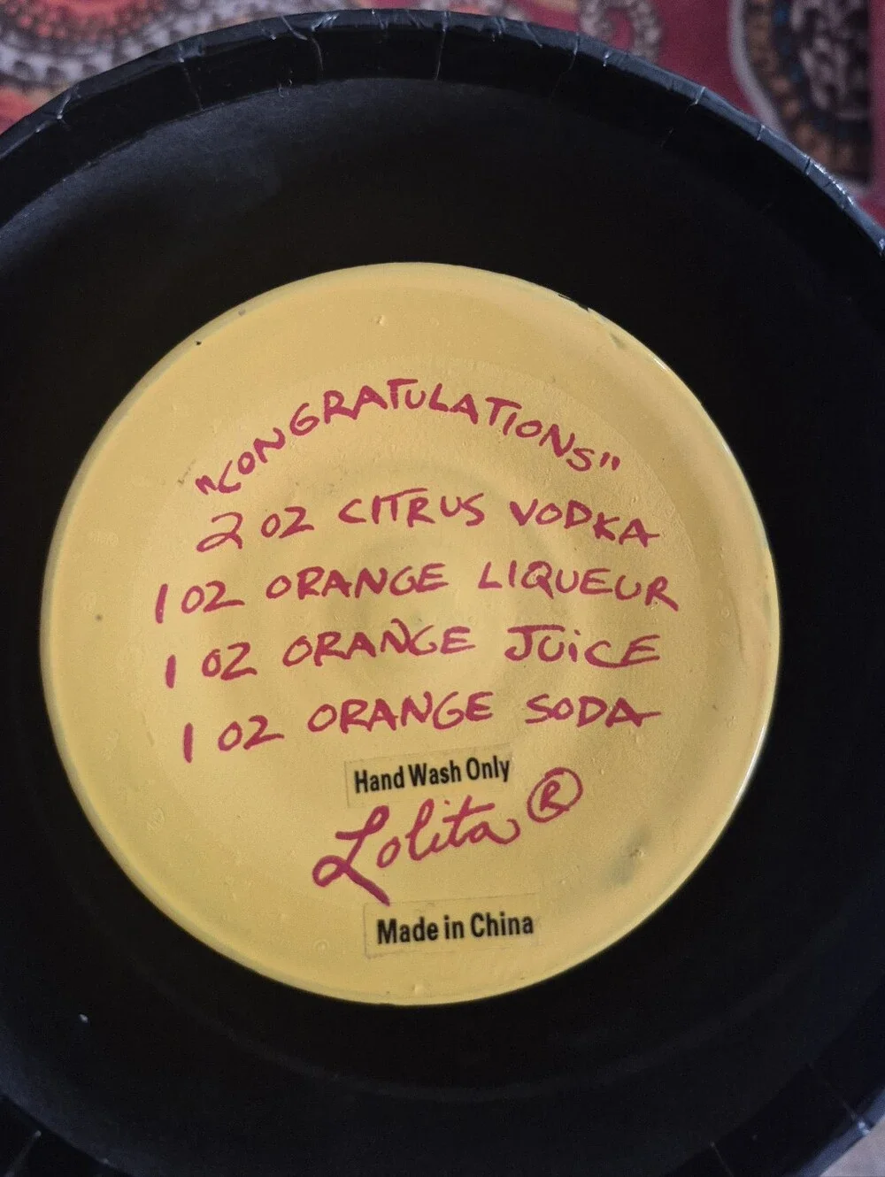 2 Lolita “Congratulations” martini glasses